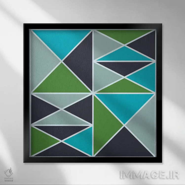 تابلو ساختار ۳ (سرد) اثر گرگ مابلی - نمای قابدار مشکی