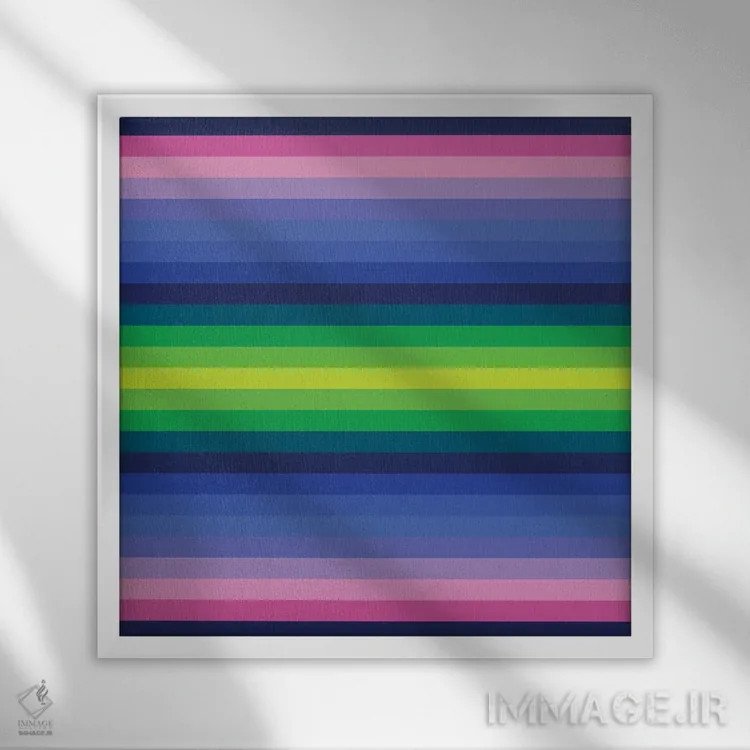 تابلو جریان نئون ۴ اثر گرگ مابلی - نمای قابدار سفید