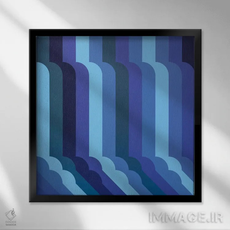 تابلو آبشار اثر گرگ مابلی - نمای قابدار مشکی