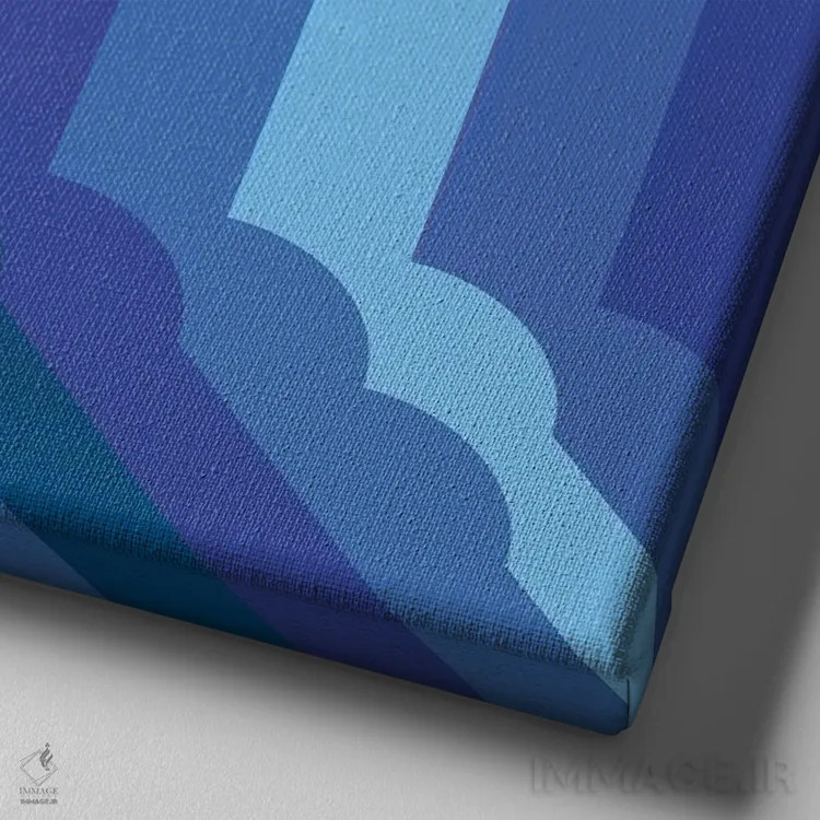 تابلو آبشار اثر گرگ مابلی - نمای نزدیک بافت بوم