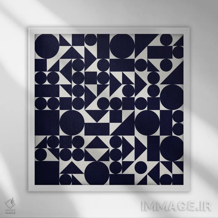 تابلو بلوک اثر گرگ مابلی - نمای قابدار سفید