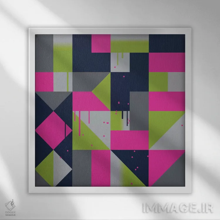 تابلو هشتاد اثر گرگ مابلی - نمای قابدار سفید