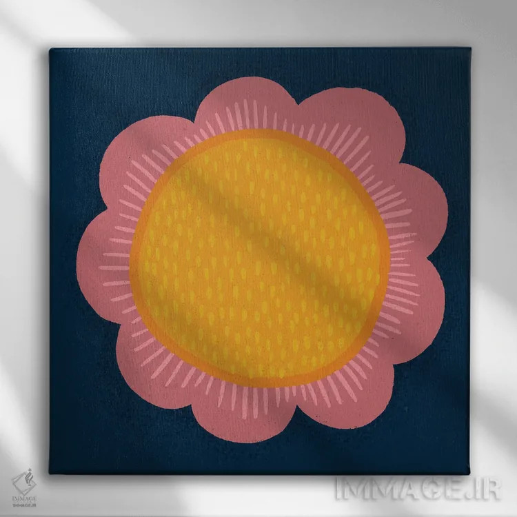 تابلو شکوفه اثر سارا گون - نمای روبهرو روی دیوار