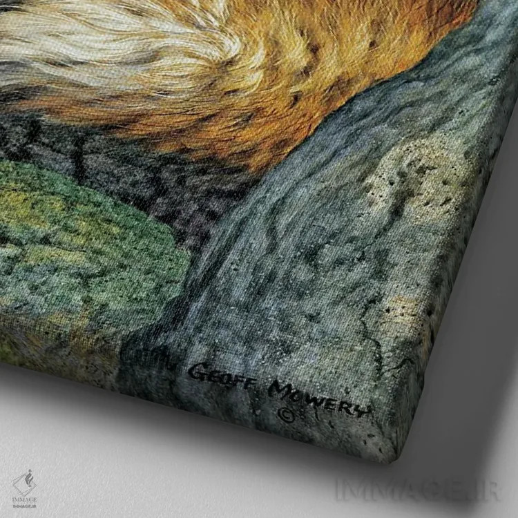 تابلو در چشمه اثر جف مووری - نمای نزدیک بافت بوم
