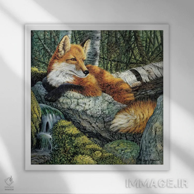 تابلو در چشمه اثر جف مووری - نمای قابدار سفید