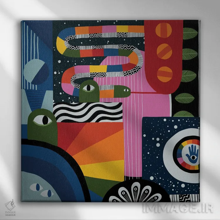 تابلو پیدا و جستجو کن اثر سارا گون - نمای روبهرو روی دیوار