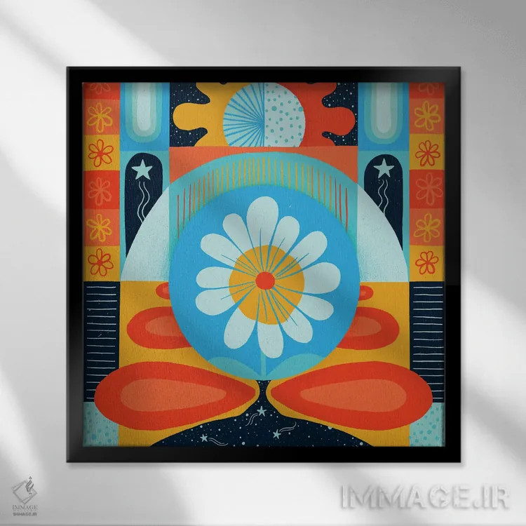 تابلو کشتی اشکال (سفینه مفهومی) اثر سارا گون - نمای قابدار مشکی