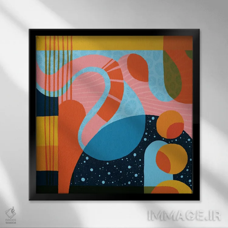 تابلو لالایی سفر اثر سارا گون - نمای قابدار مشکی