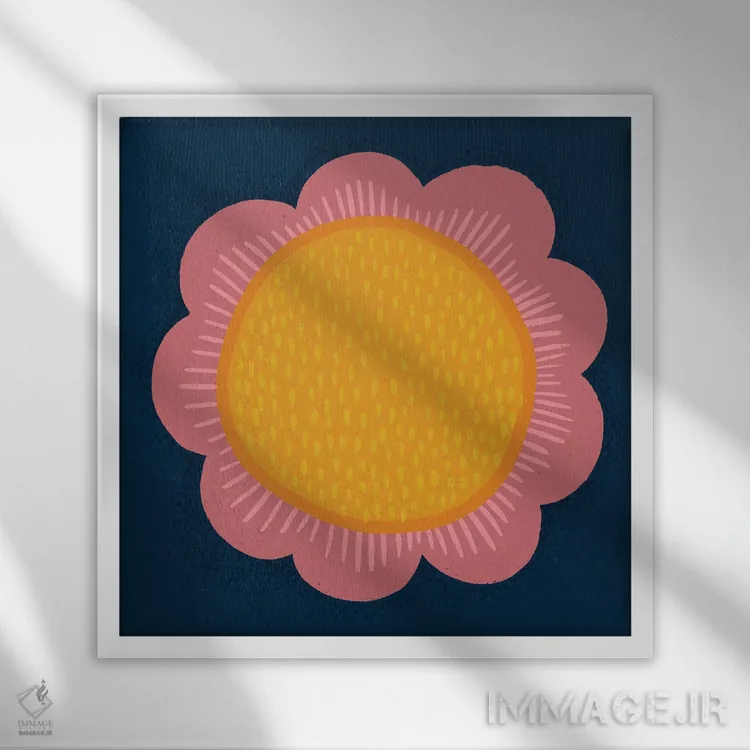 تابلو شکوفه اثر سارا گون - نمای قابدار سفید