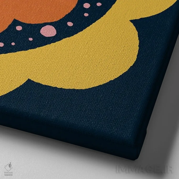 تابلو جهان گلها اثر سارا گون - نمای نزدیک بافت بوم