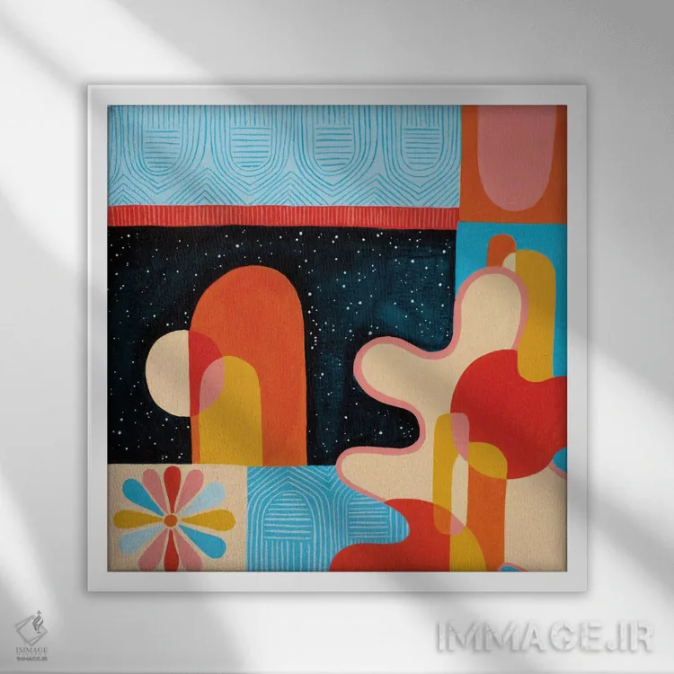 تابلو فضای بازی اثر سارا گون - نمای قابدار سفید