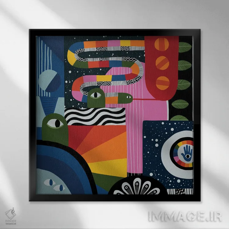 تابلو پیدا و جستجو کن اثر سارا گون - نمای قابدار مشکی