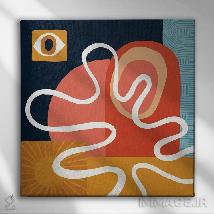 تابلو دید انتقادی به گذشته اثر سارا گون - نمای روبهرو روی دیوار