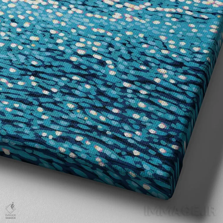 تابلو قایقرانی در دریای درخشان ۱ اثر گوردون هانت - نمای نزدیک بافت بوم