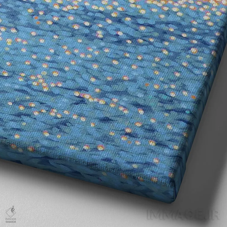 تابلو قایقرانی در دریای درخشان ۲ اثر گوردون هانت - نمای نزدیک بافت بوم