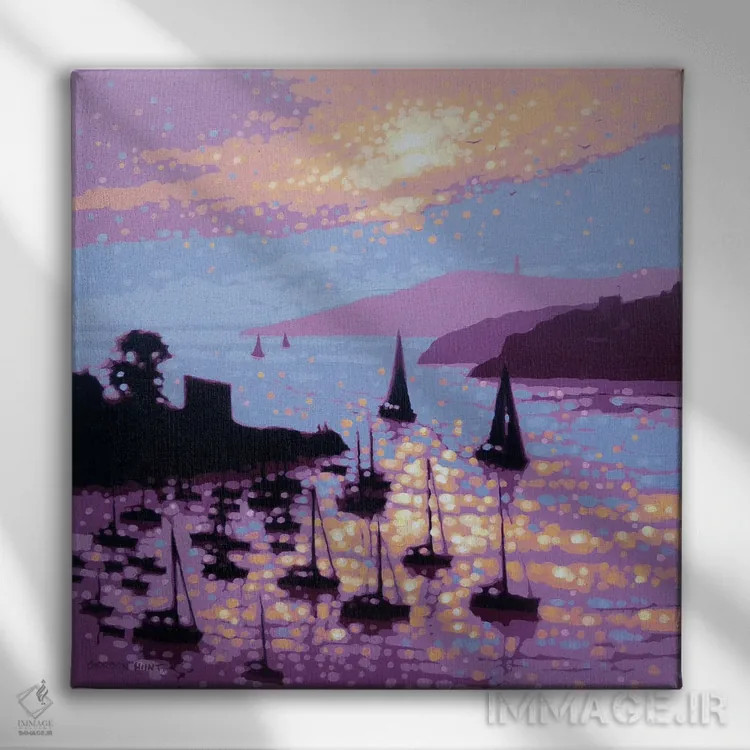 تابلو به سوی بندر امن اثر گوردون هانت - نمای روبهرو روی دیوار