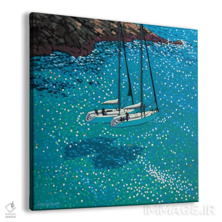 تابلو قرار ملاقات در خلیج فیروزهای اثر گوردون هانت - نمای پرسپکتیو محصول