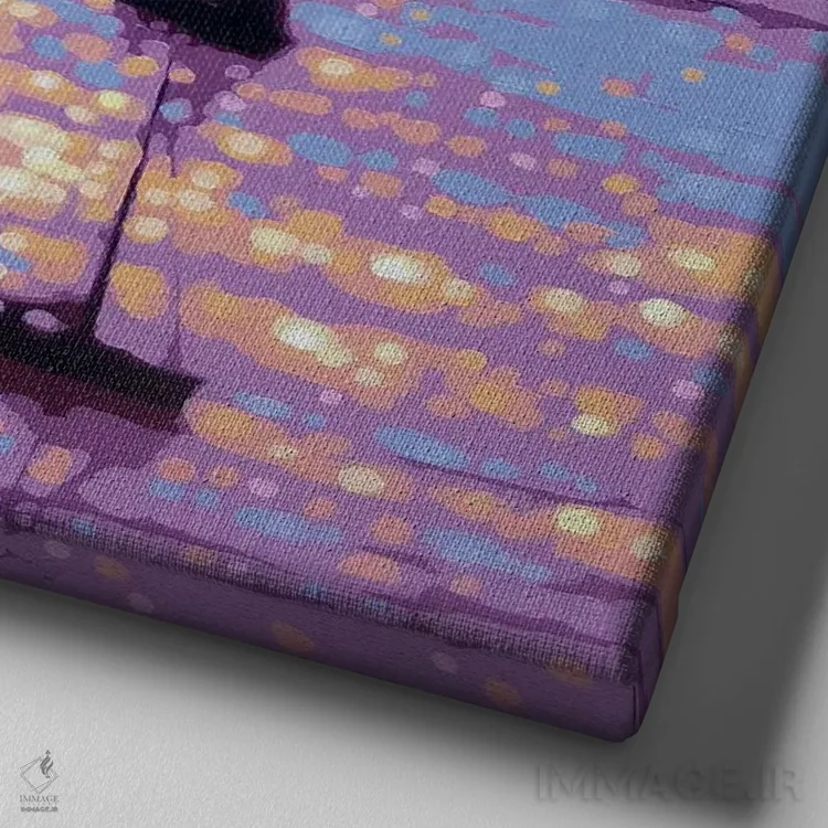 تابلو به سوی بندر امن اثر گوردون هانت - نمای نزدیک بافت بوم