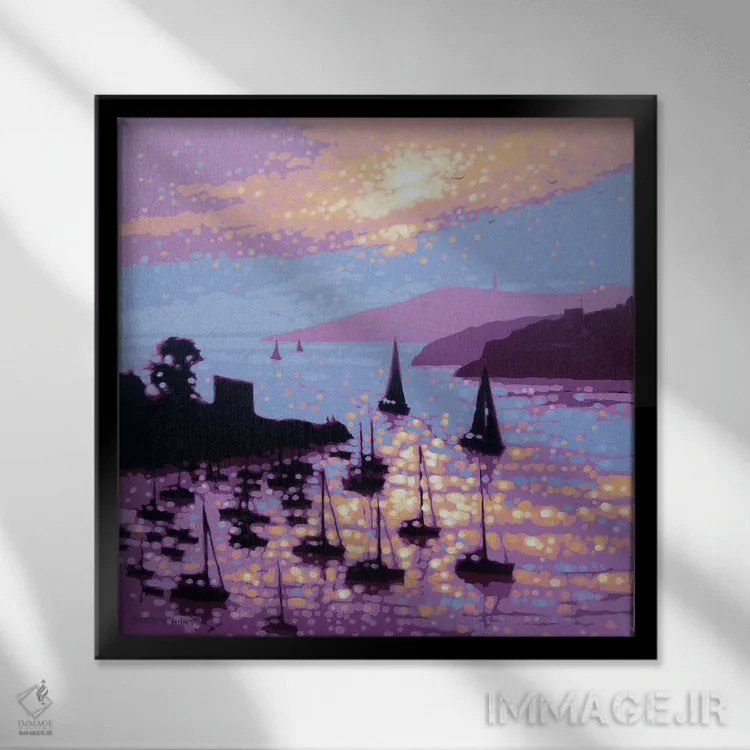 تابلو به سوی بندر امن اثر گوردون هانت - نمای قابدار مشکی