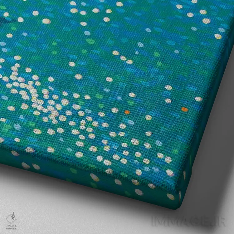 تابلو قرار ملاقات در خلیج فیروزهای اثر گوردون هانت - نمای نزدیک بافت بوم