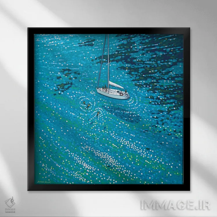 تابلو توقف شنا اثر گوردون هانت - نمای قابدار مشکی