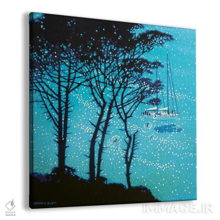 تابلو استراحت قایقرانی اثر گوردون هانت - نمای پرسپکتیو محصول