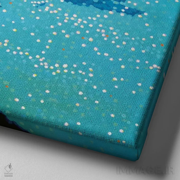 تابلو استراحت قایقرانی اثر گوردون هانت - نمای نزدیک بافت بوم