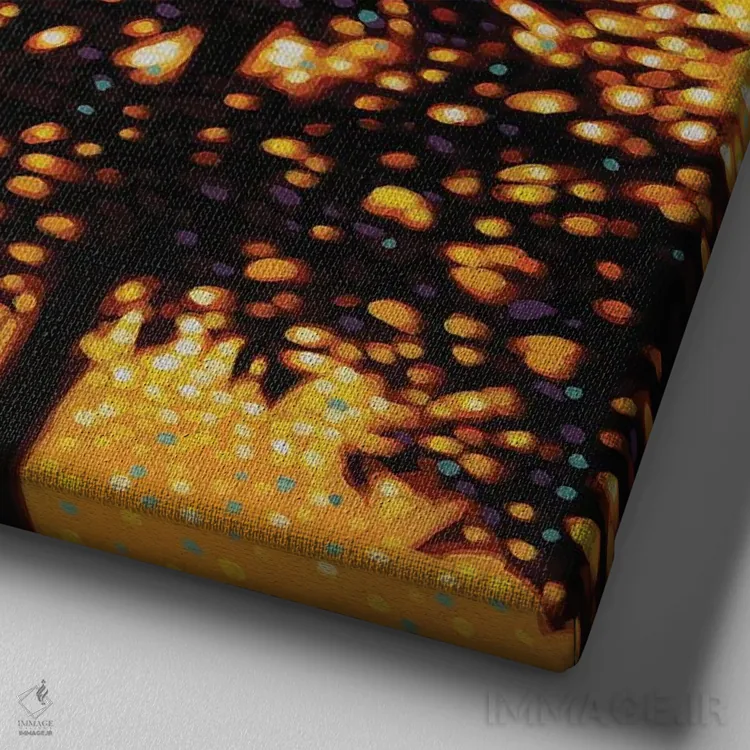 تابلو رویاهای آفتاب اثر گوردون هانت - نمای نزدیک بافت بوم