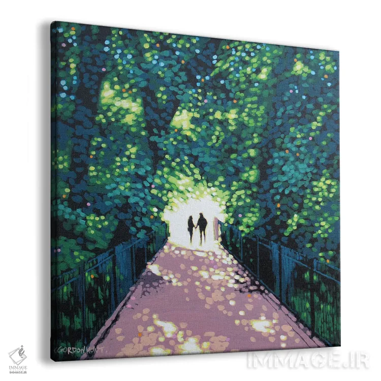 تابلو قدمزدن شبانه با هم اثر گوردون هانت - نمای پرسپکتیو محصول