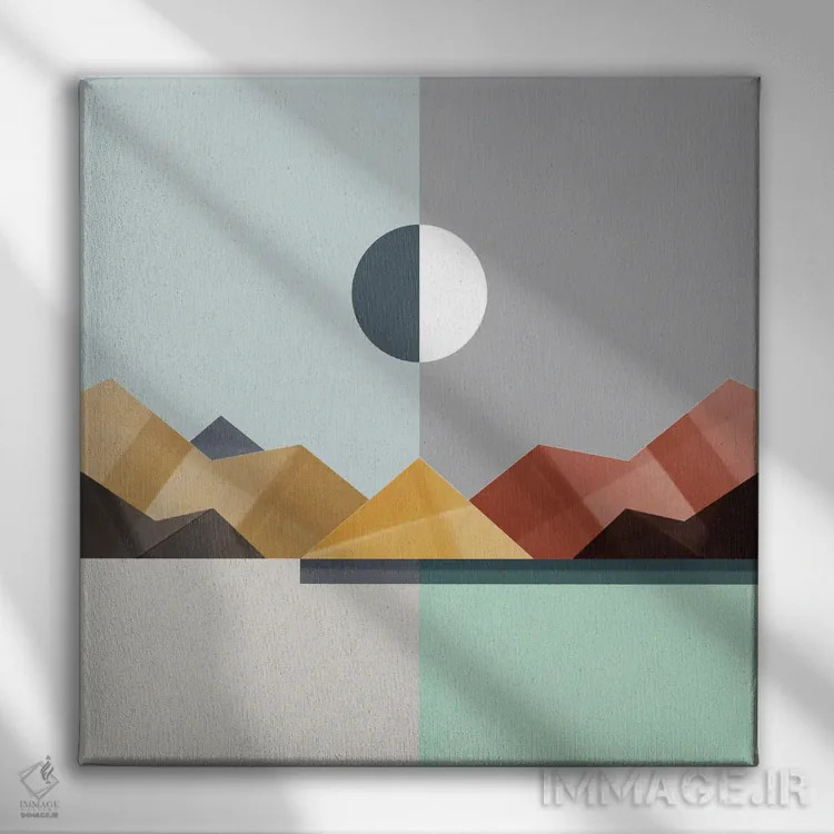 تابلو کوههای رنگارنگ ۲ اثر مارکو گونزالز - نمای روبهرو روی دیوار