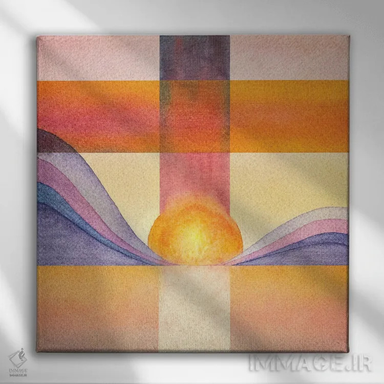 تابلو چشمانداز تریپی ۹ (تخیلی و رنگارنگ) اثر مارکو گونزالز - نمای روبهرو روی دیوار