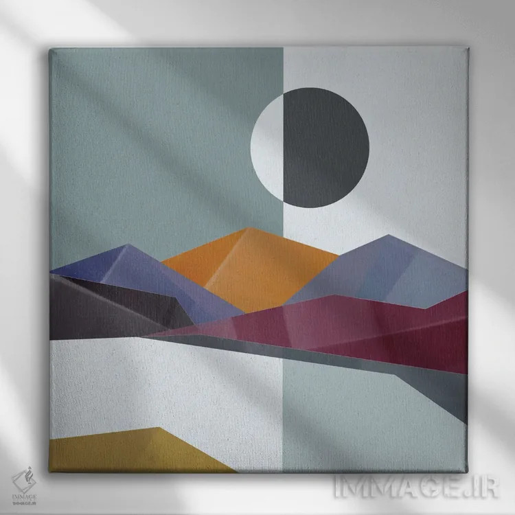 تابلو کوههای رنگارنگ ۳ اثر مارکو گونزالز - نمای روبهرو روی دیوار