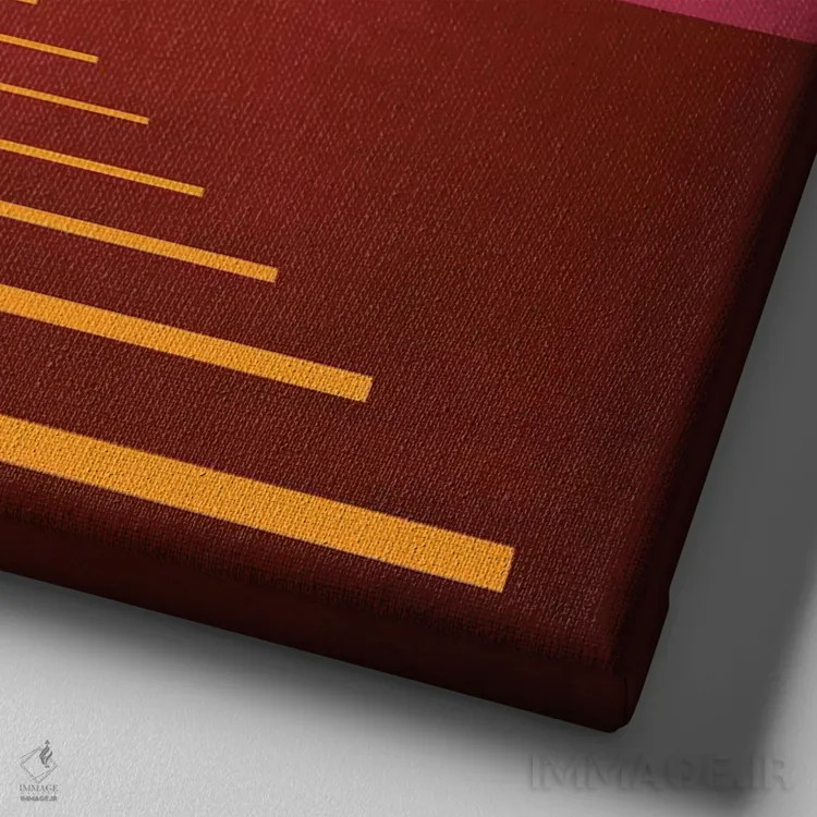 تابلو منظرهٔ مینیمال چهاردهم اثر مارکو گونزالز - نمای نزدیک بافت بوم