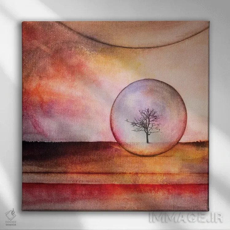 تابلو درخت تنها چهارم اثر مارکو گونزالز - نمای روبهرو روی دیوار