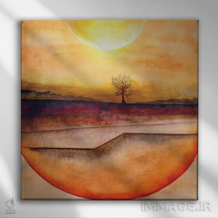 تابلو درخت تنها سوم اثر مارکو گونزالز - نمای روبهرو روی دیوار