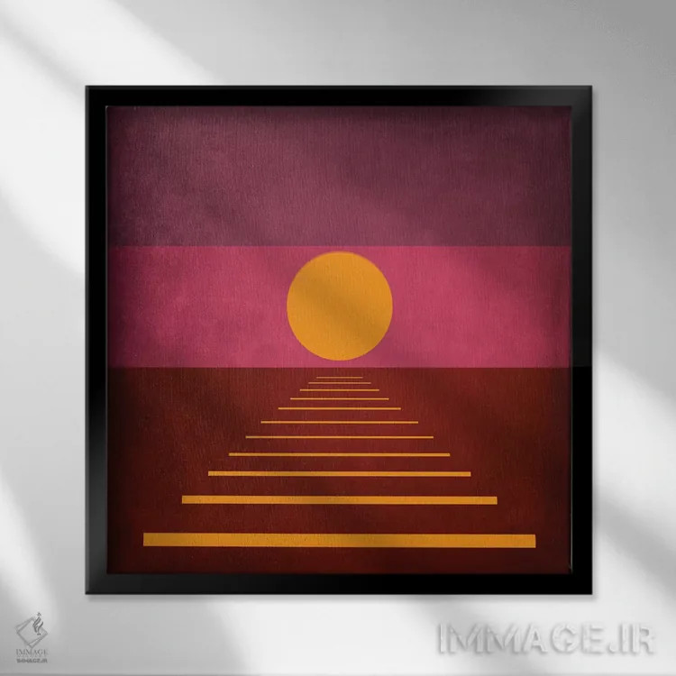 تابلو منظرهٔ مینیمال چهاردهم اثر مارکو گونزالز - نمای قابدار مشکی