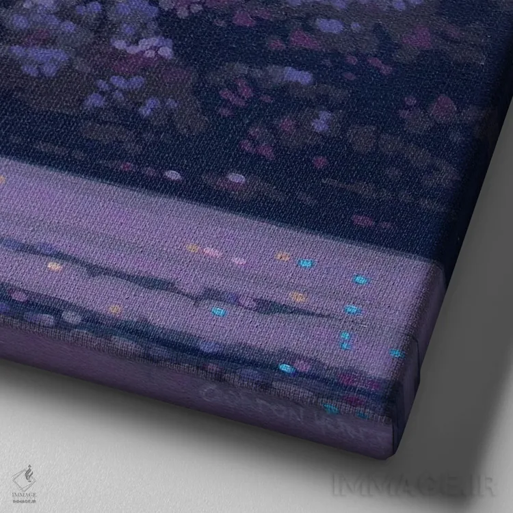 تابلو تابش ماه اثر گوردون هانت - نمای نزدیک بافت بوم