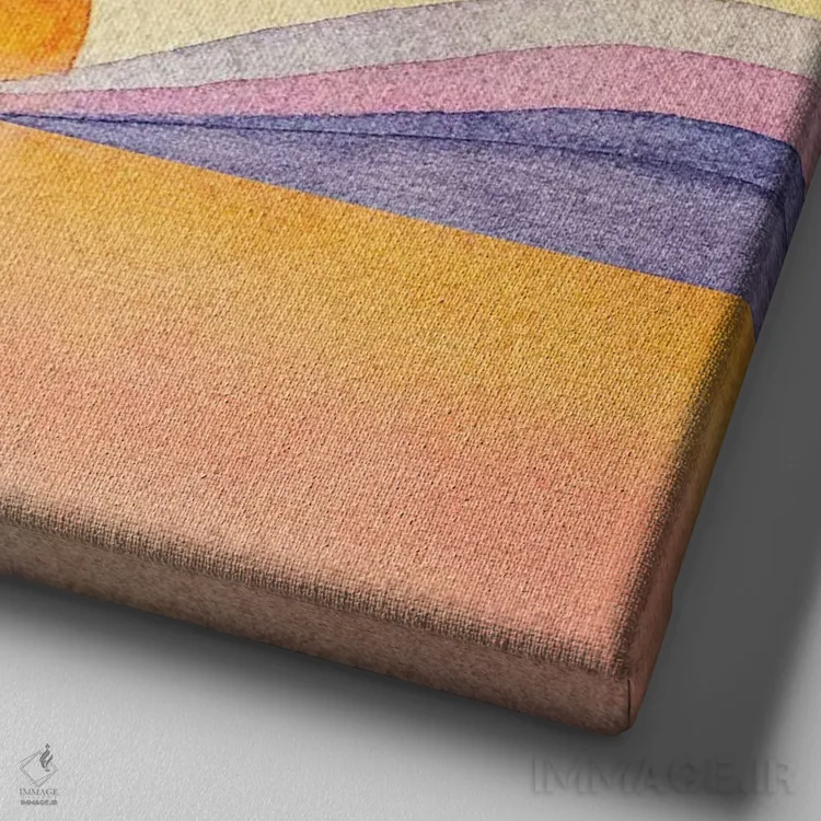 تابلو چشمانداز تریپی ۹ (تخیلی و رنگارنگ) اثر مارکو گونزالز - نمای نزدیک بافت بوم