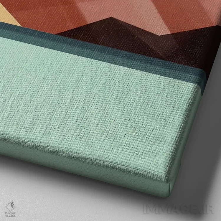 تابلو کوههای رنگارنگ ۲ اثر مارکو گونزالز - نمای نزدیک بافت بوم