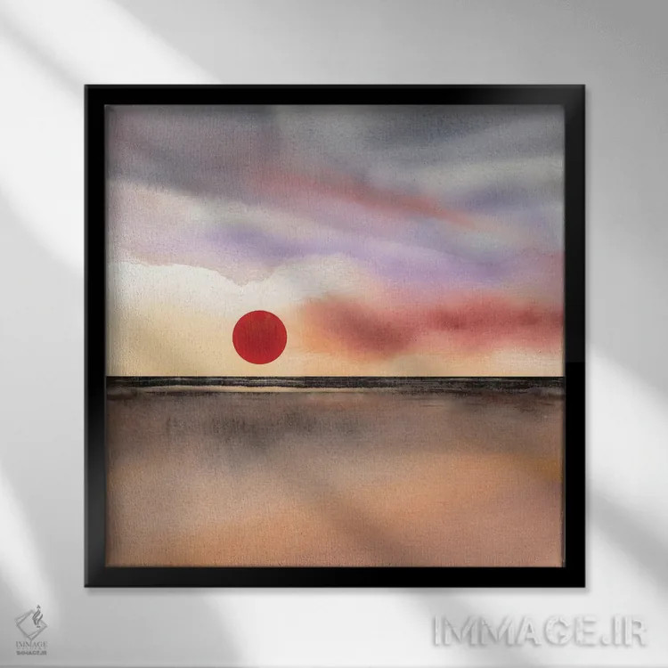 تابلو خورشید سرخ دوم اثر مارکو گونزالز - نمای قابدار مشکی