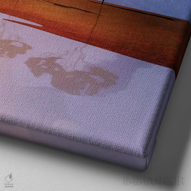 تابلو چشمانداز دیجیتال ۱ اثر مارکو گونزالز - نمای نزدیک بافت بوم