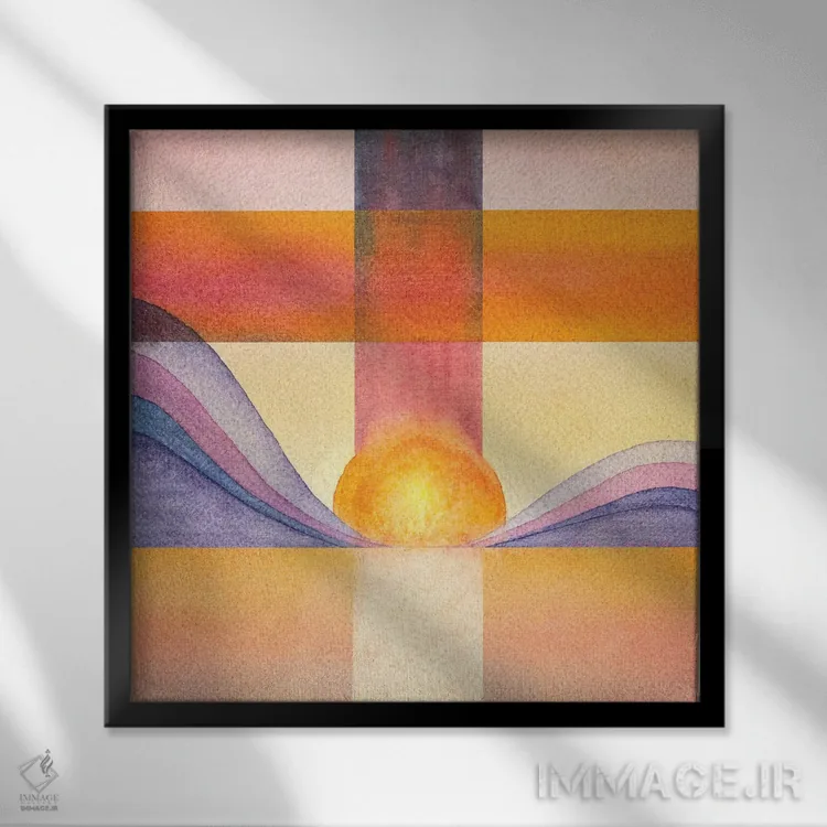 تابلو چشمانداز تریپی ۹ (تخیلی و رنگارنگ) اثر مارکو گونزالز - نمای قابدار مشکی