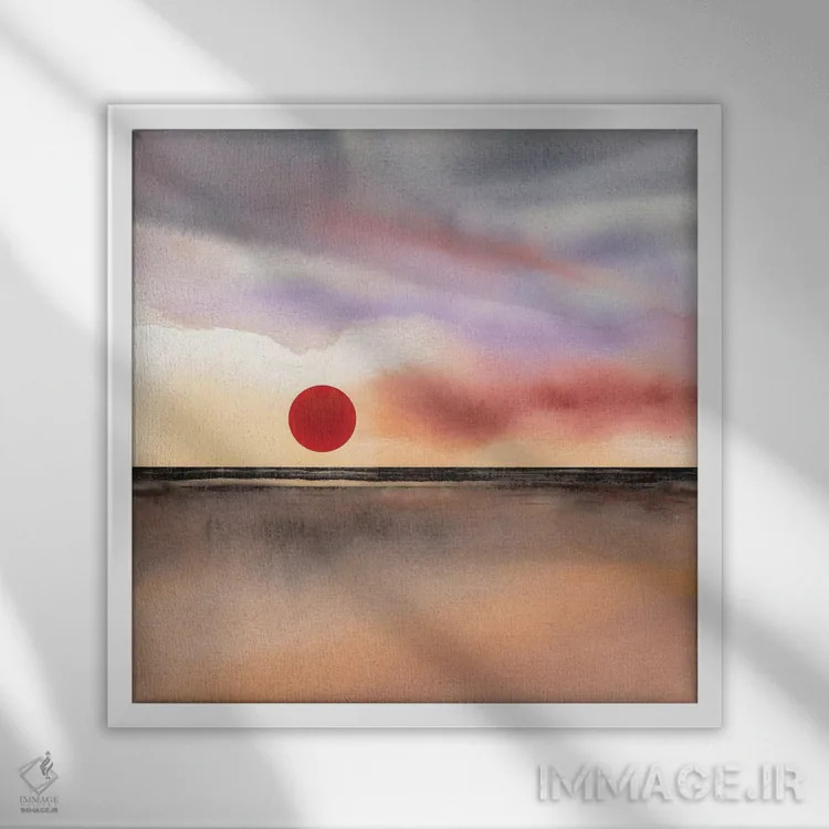 تابلو خورشید سرخ دوم اثر مارکو گونزالز - نمای قابدار سفید