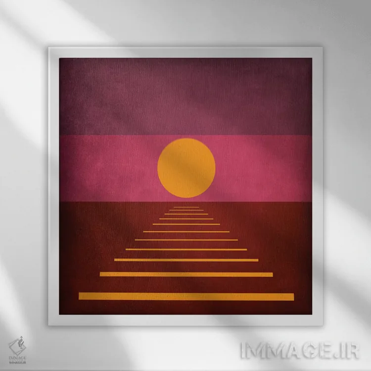 تابلو منظرهٔ مینیمال چهاردهم اثر مارکو گونزالز - نمای قابدار سفید