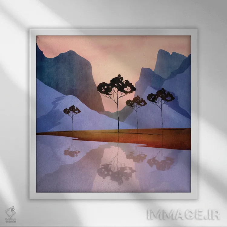 تابلو چشمانداز دیجیتال ۱ اثر مارکو گونزالز - نمای قابدار سفید