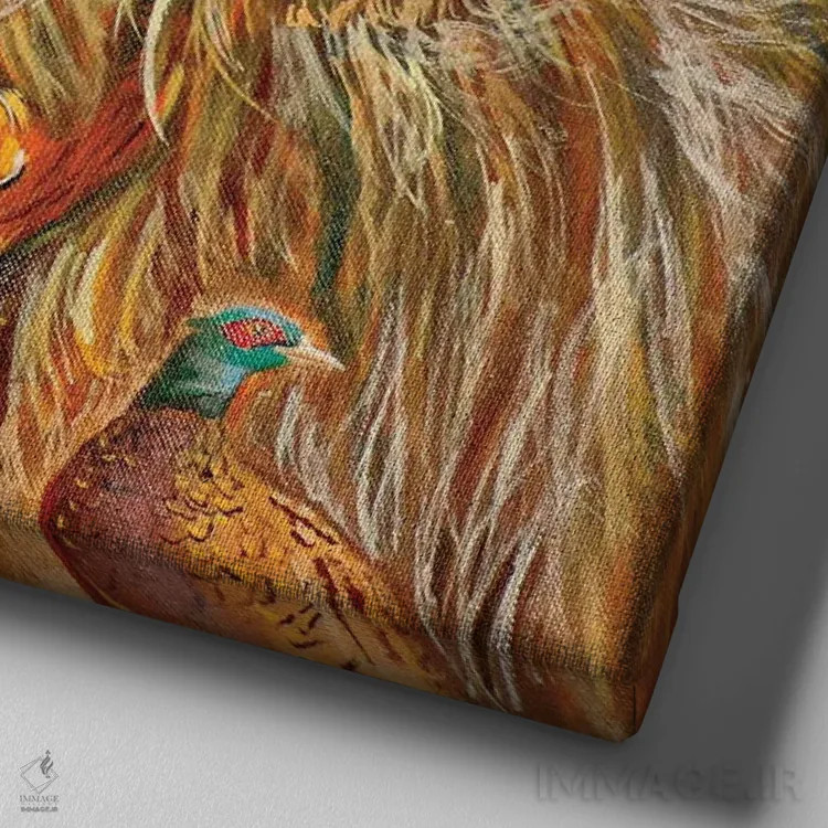 تابلو اهالی اسکاتلند اثر گوردون بروس - نمای نزدیک بافت بوم