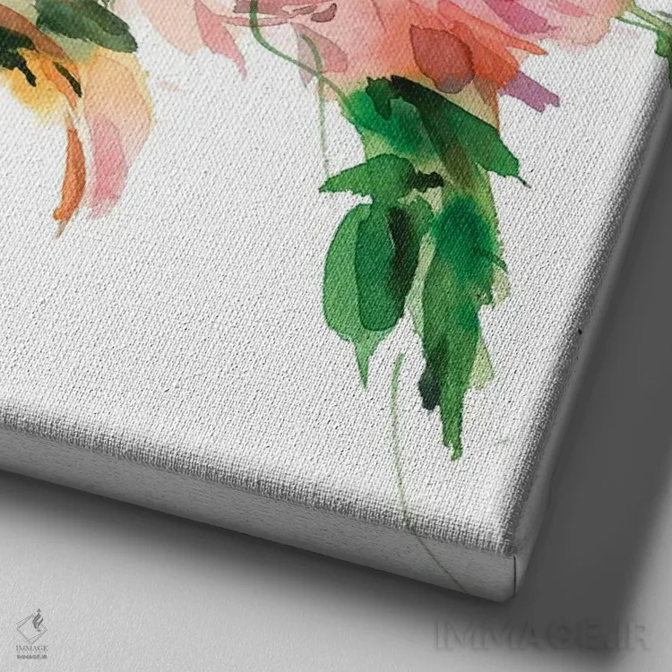 تابلو آلیزارین (رنگ سرخ) اثر گوشیا گرگورچیک - نمای نزدیک بافت بوم