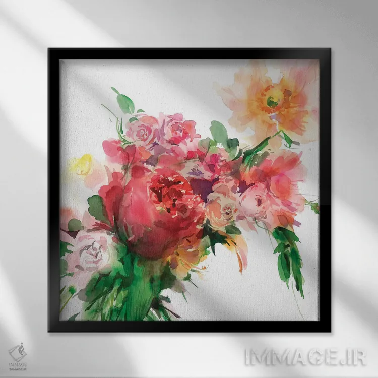 تابلو آلیزارین (رنگ سرخ) اثر گوشیا گرگورچیک - نمای قابدار مشکی