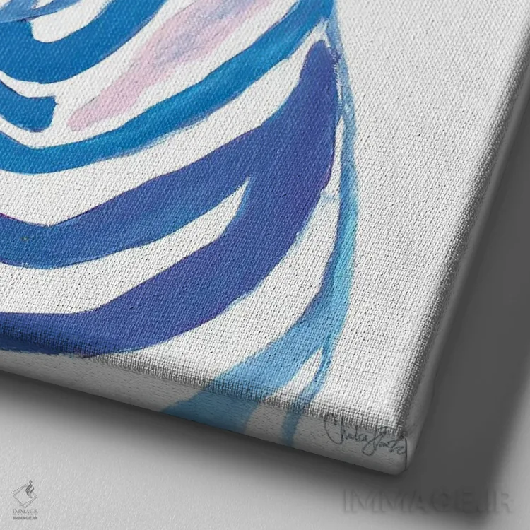 تابلو گورخر درخشان اثر چلسیا گودریچ - نمای نزدیک بافت بوم