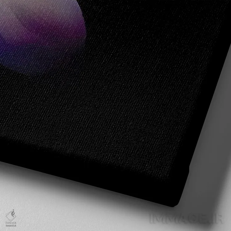 تابلو تولد دوبارهٔ نیلوفر درخشان اثر جورج اوزه - نمای نزدیک بافت بوم